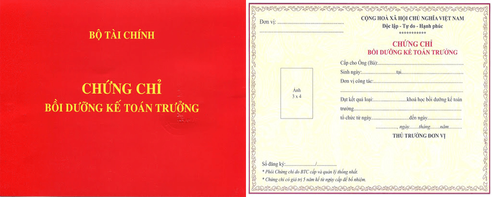 chứng chỉ kế toán trưởng 